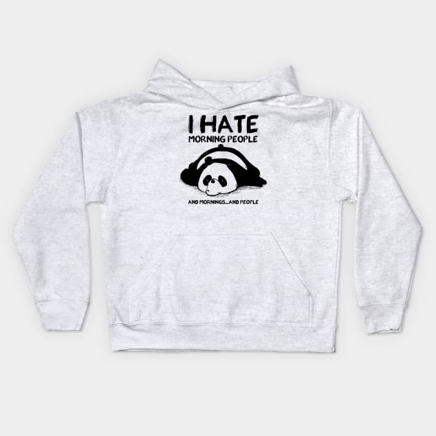 I Hate Morning People Kids Hoodie by Thinkerman